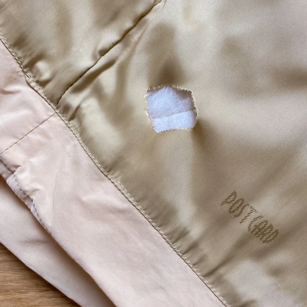 Postcard Tan Puffer Pencil Skirt with Back Zipper size M/8 RARE - Picture 5 of 10